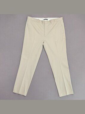 Theory Marlo Beige Chino Pants Mens 38 Flat Front Minimalist